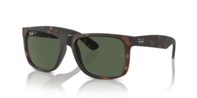 Ray-Ban Men's RB4165 Justin Classic Polarized Sunglasses, Green, 54 mm