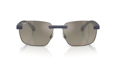 Ray-Ban Men's RB4470CH Rectangular Polarized 59mm Sunglasses