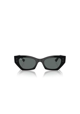 Ray-Ban Men's RB4430 Zena Round frame 49mm Sunglasses, Grey