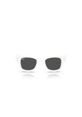 Ray-Ban Men's RB4940B Wayfarer Puffer Crystal Edition Square 47mm Sunglasses, White