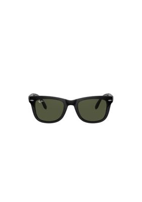 Ray-Ban Men's RB4105 Folding Wayfarer Square 54mm Sunglasses, Green