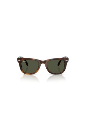 Ray-Ban Men's RB4105 Folding Wayfarer Square 54mm Sunglasses