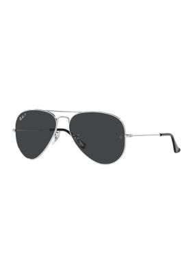 Ray-Ban® RB3025 AVIATOR TOTAL BLACK Polarized Sunglasses | belk