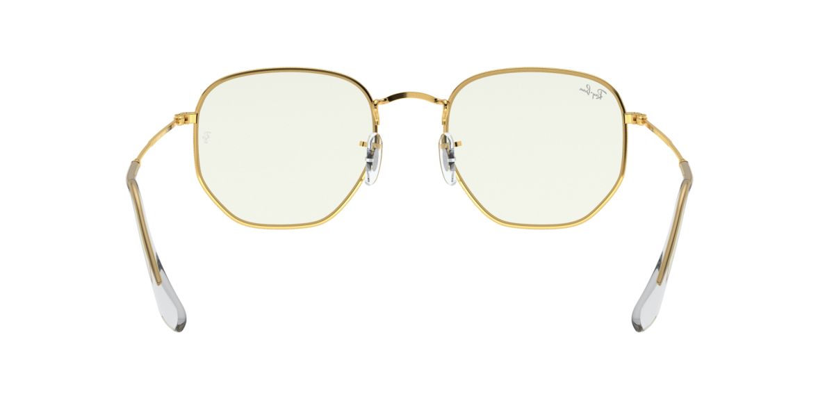 RB3548 Hexagonal Blue-Light Clear Sunglasses