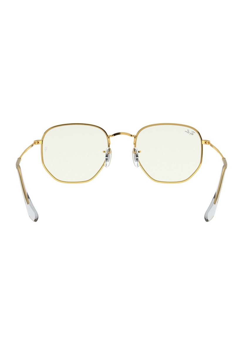 RB3548 Hexagonal Blue-Light Clear Sunglasses