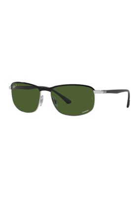 Ray-Ban Rb3671Ch Rb3671Ch Chromance Polarized Sunglasses, Green, Small