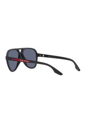 Prada Linea Rossa Men's PS 06WS Sunglasses, Black -  8056597665643