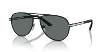 Prada Men's PR A54S Polarized Sunglasses, Grey, Medium