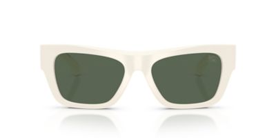 Burberry Women's BE4490U Rectangular 53mm Sunglasses, Green