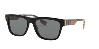 Burberry Men's Be4293 Sunglasses, Black, Medium