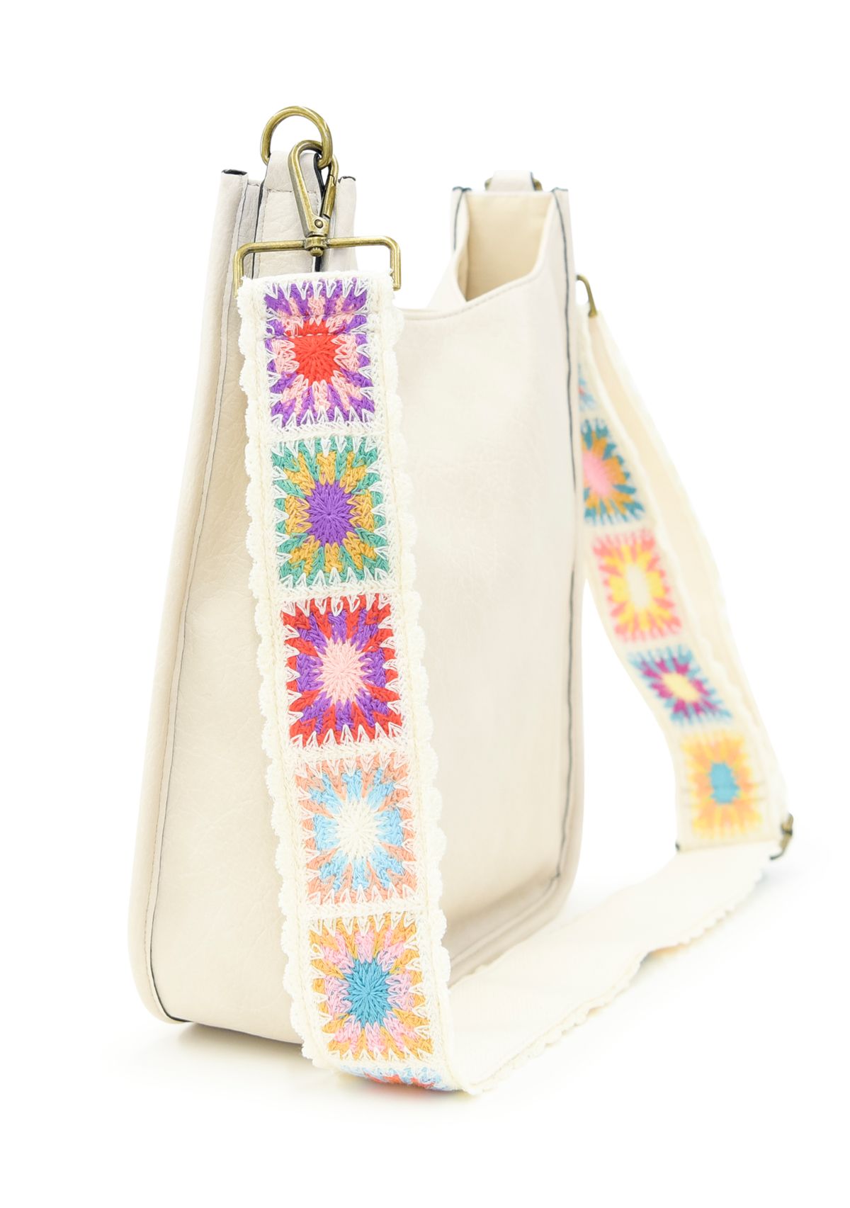 Hobo Bag with Crochet Strap