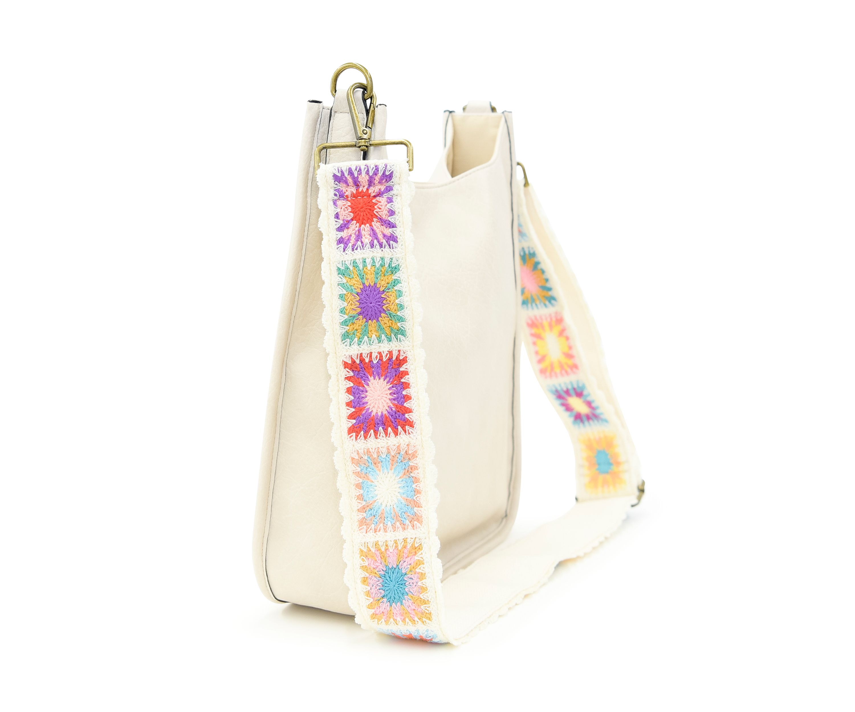 Hobo Bag with Crochet Strap