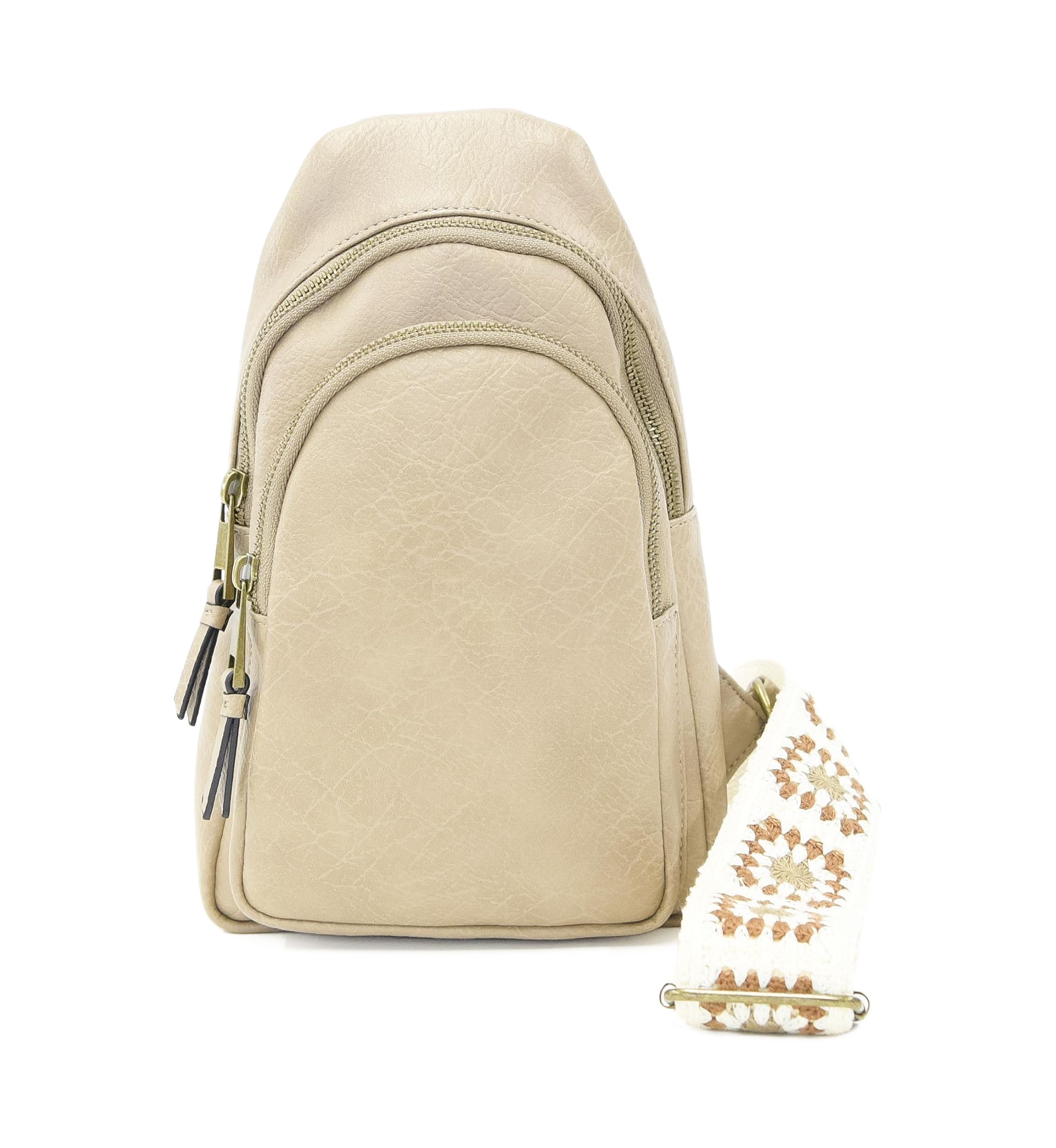 Sling Crossbody with Crochet Strap