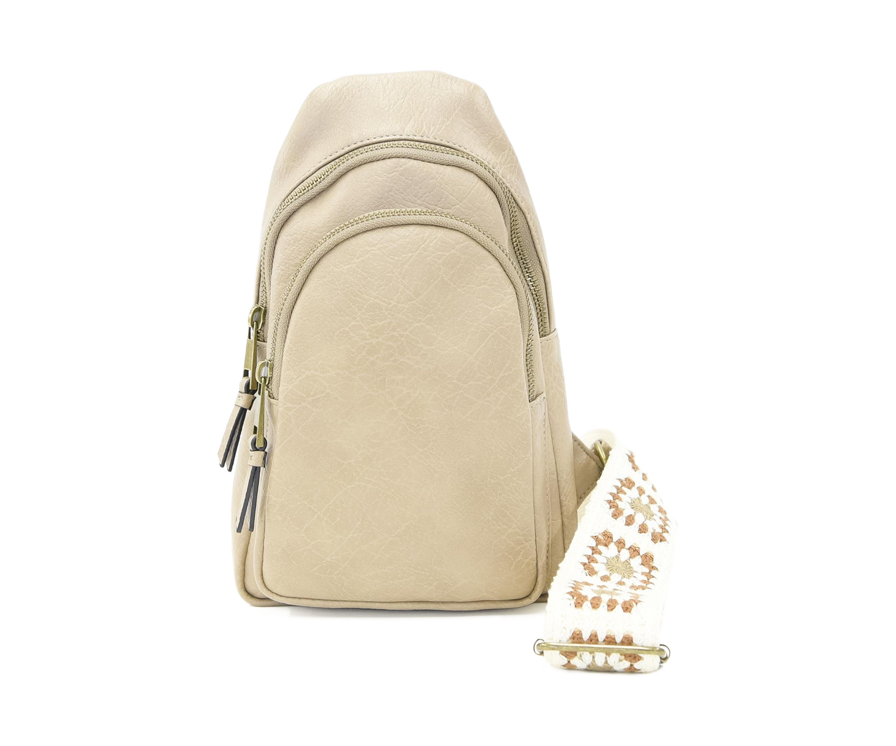 Sling Crossbody with Crochet Strap