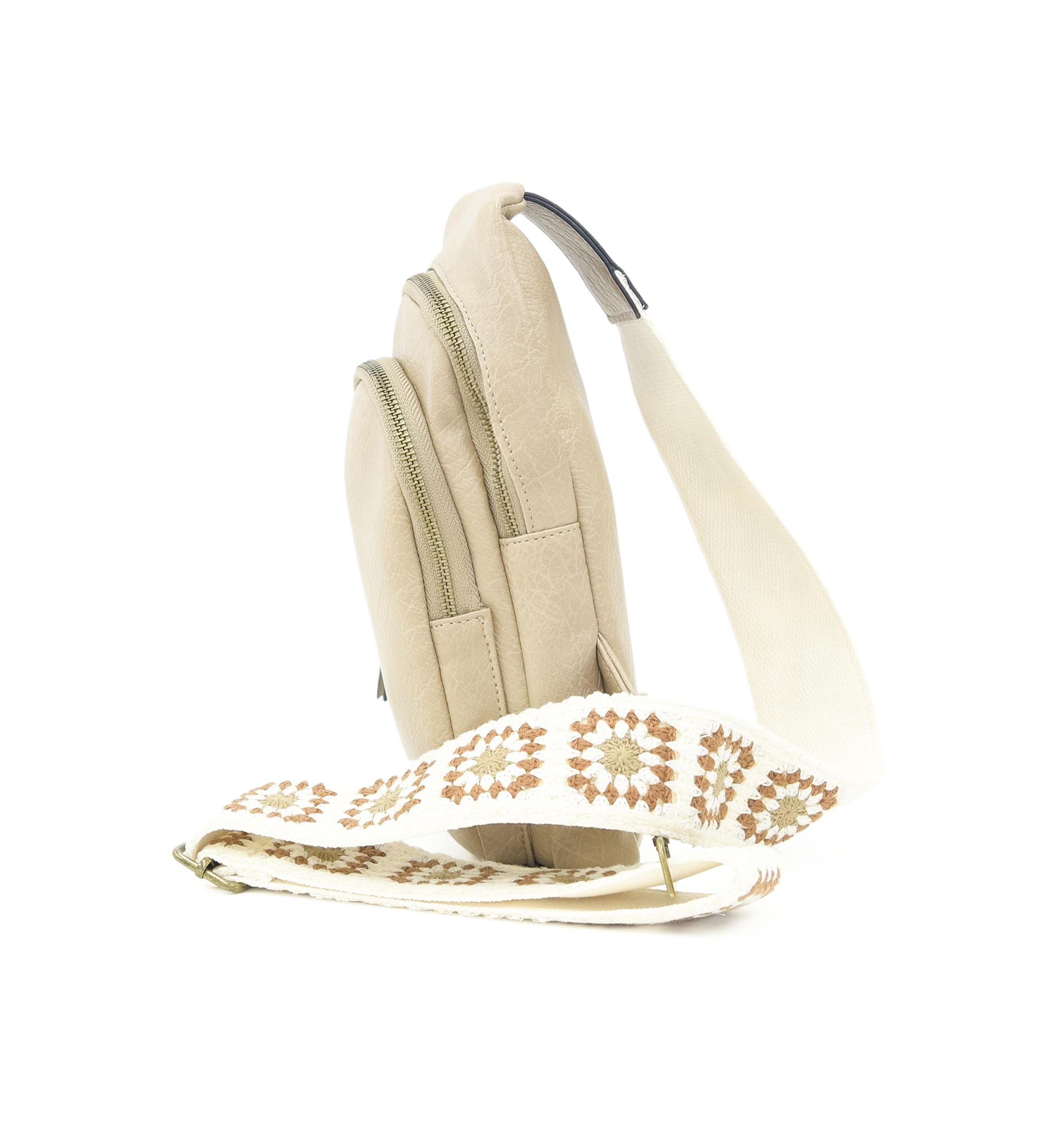 Sling Crossbody with Crochet Strap