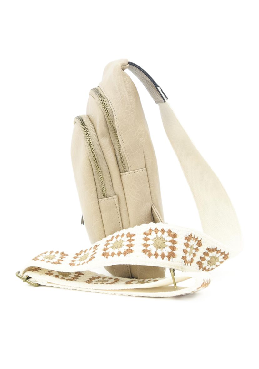 Sling Crossbody with Crochet Strap