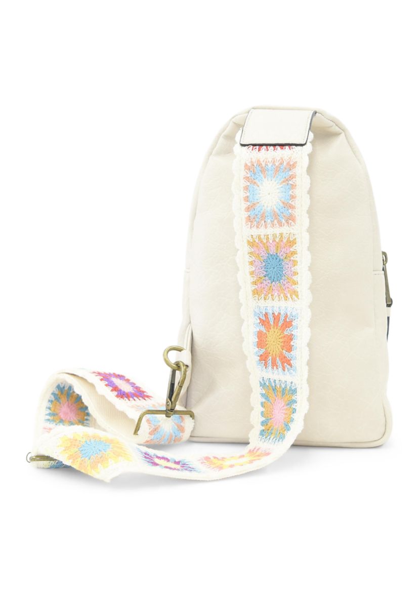 Sling Crossbody with Crochet Strap