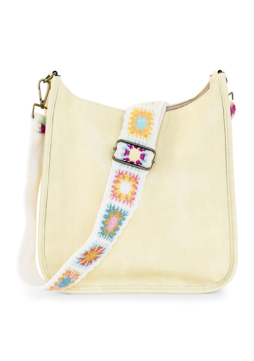 Hobo Bag with Crochet Strap