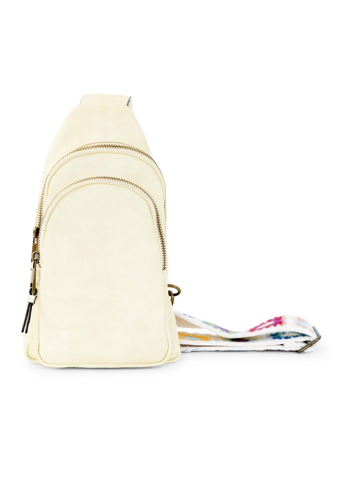 Sling Crossbody Bag with Crochet Strap