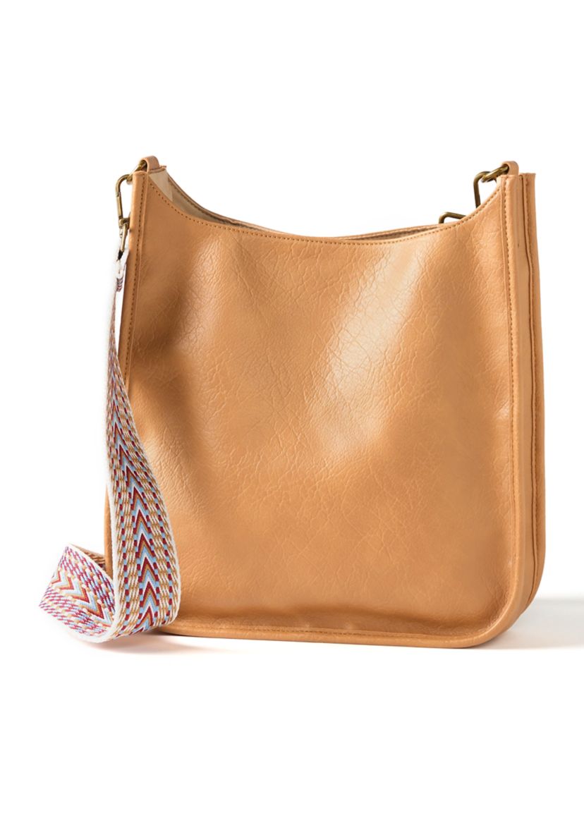 Hobo Bag with Crochet Strap