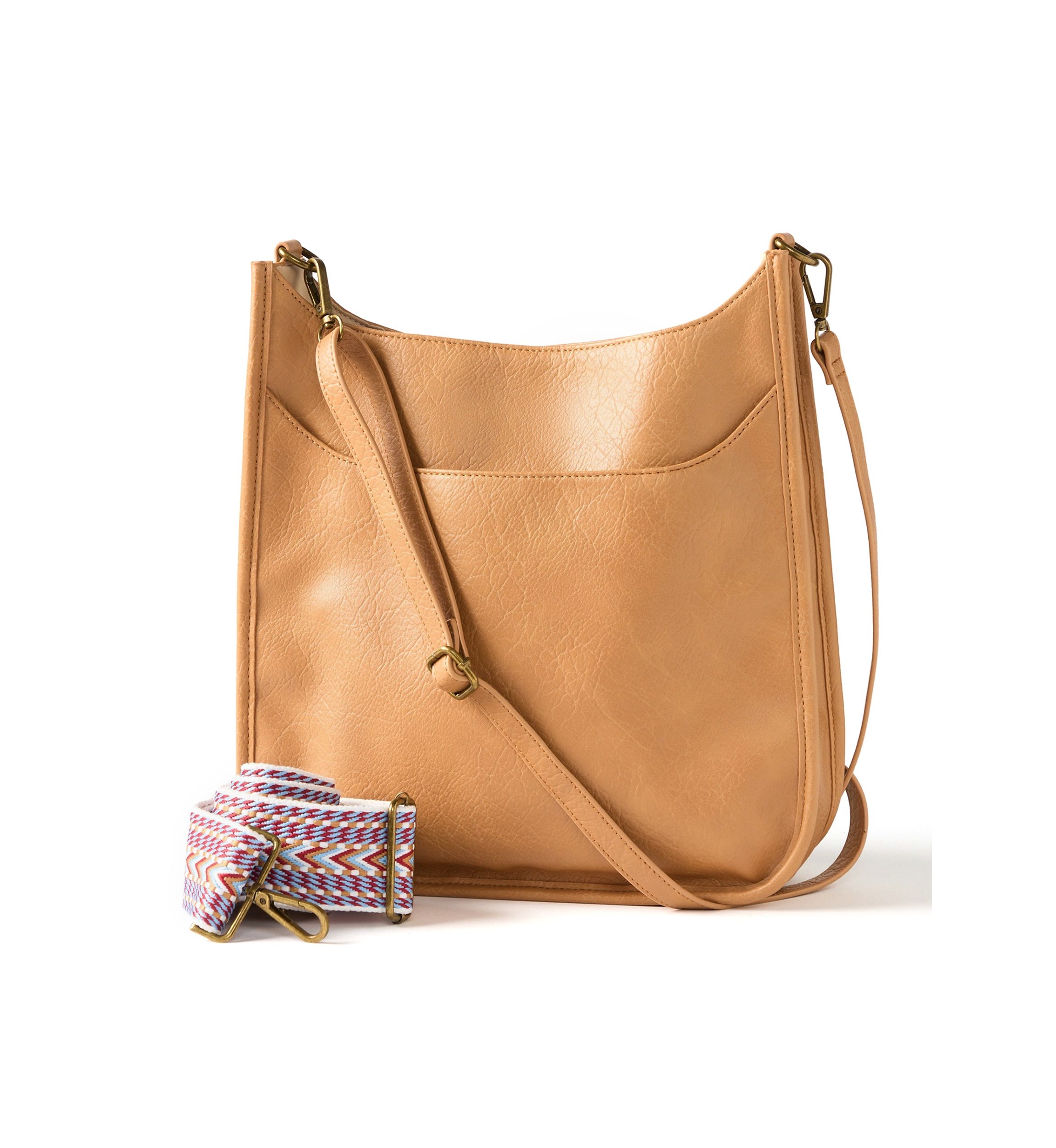 Hobo Bag with Crochet Strap
