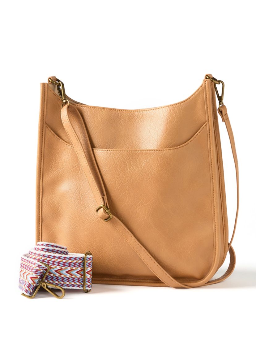 Hobo Bag with Crochet Strap