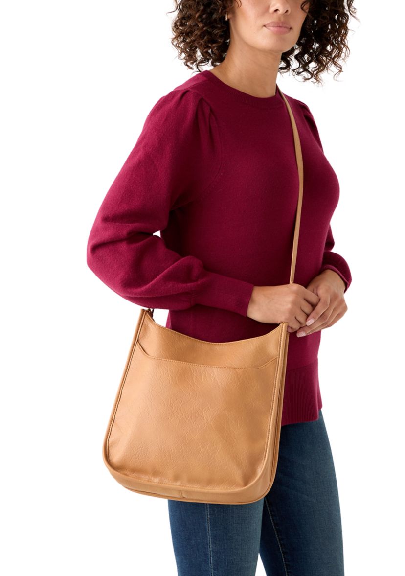 Hobo Bag with Crochet Strap