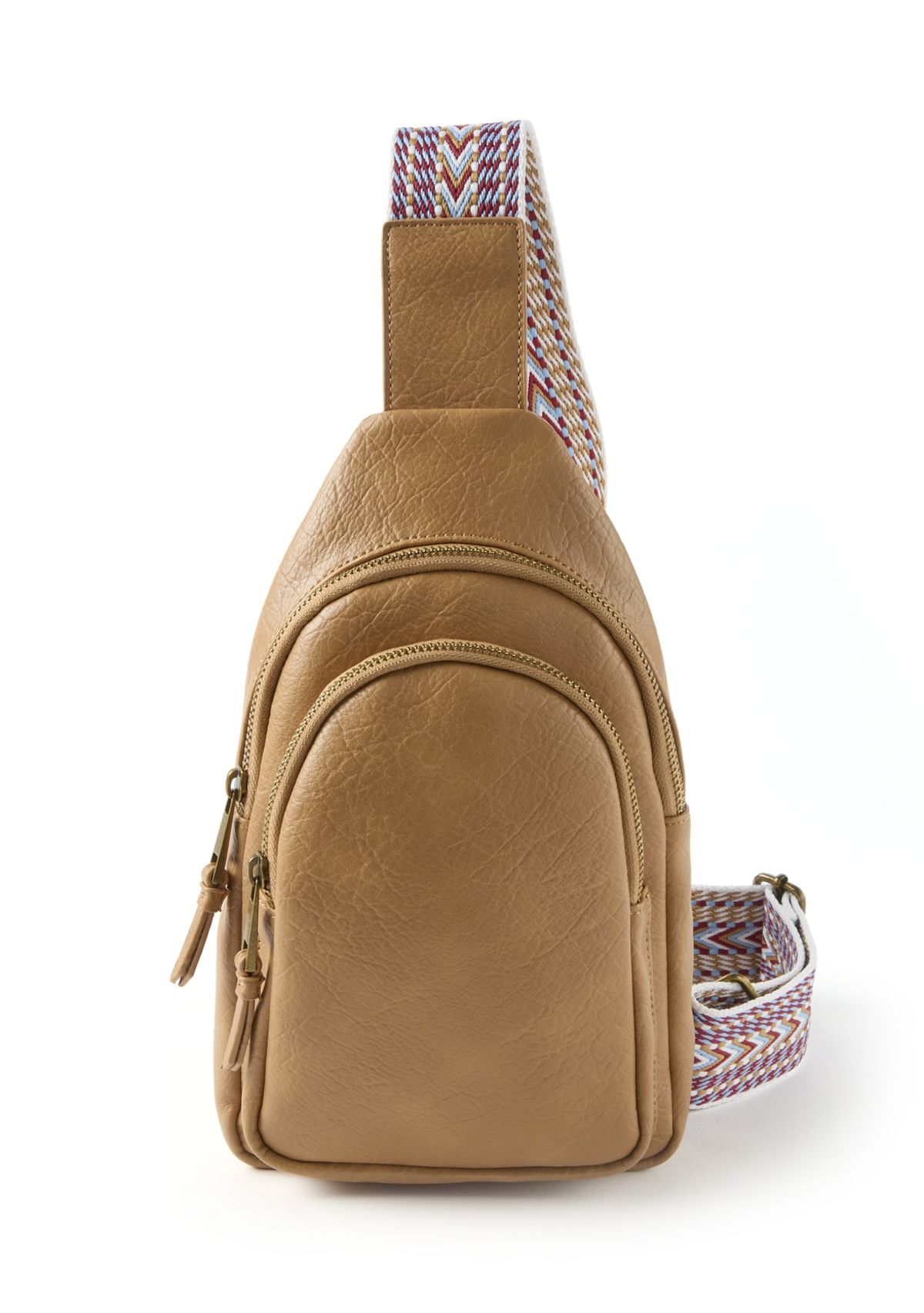 Sling Crossbody Bag with Crochet Strap