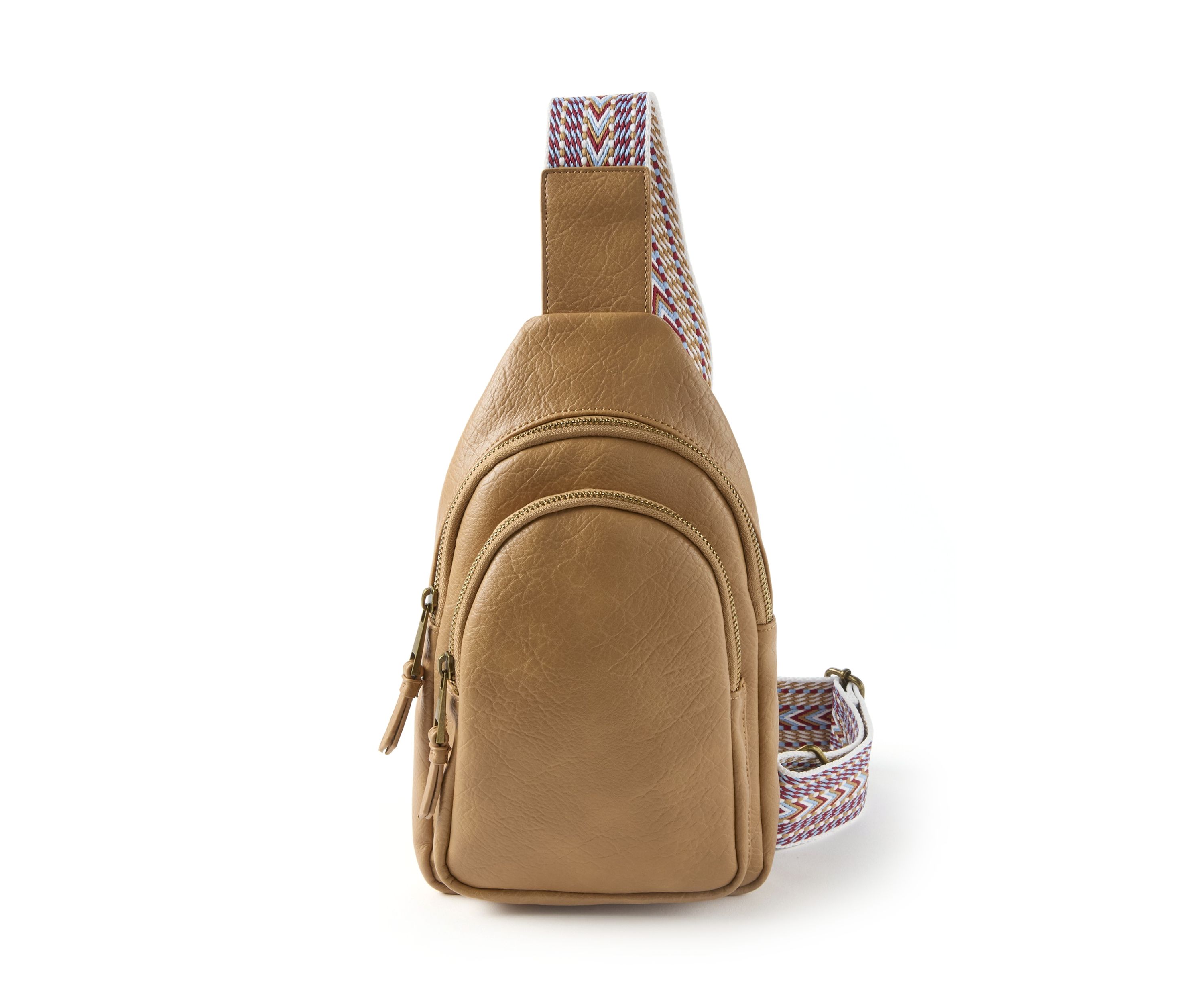 Sling Crossbody Bag with Crochet Strap