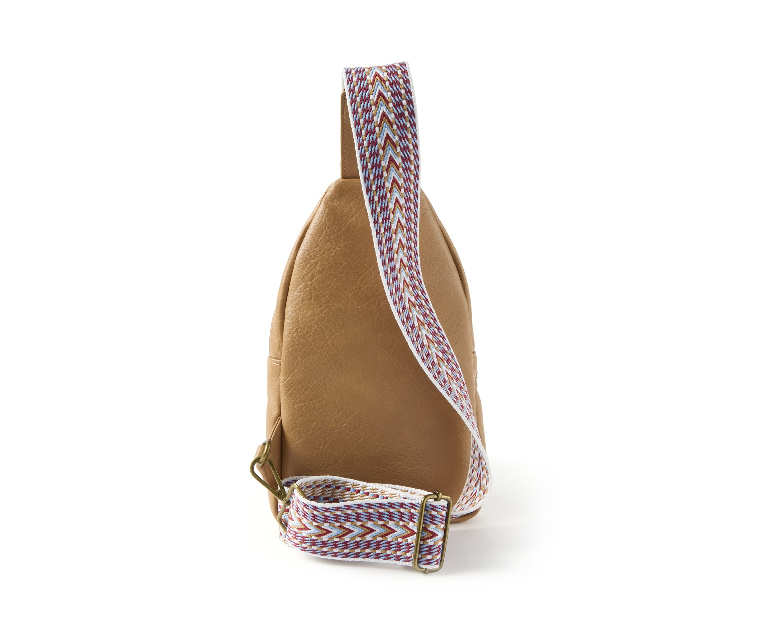 Sling Crossbody Bag with Crochet Strap