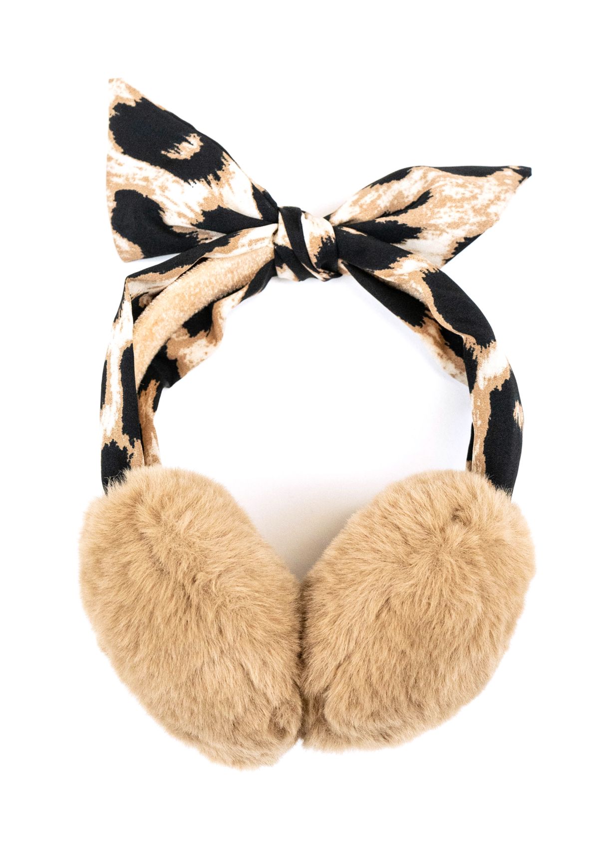 Leopard Bow Earmuffs