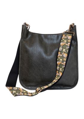 Crown Vintage Guitar Strap Sling Bag | Women's | Black | Size One Size | Handbags | Backpack