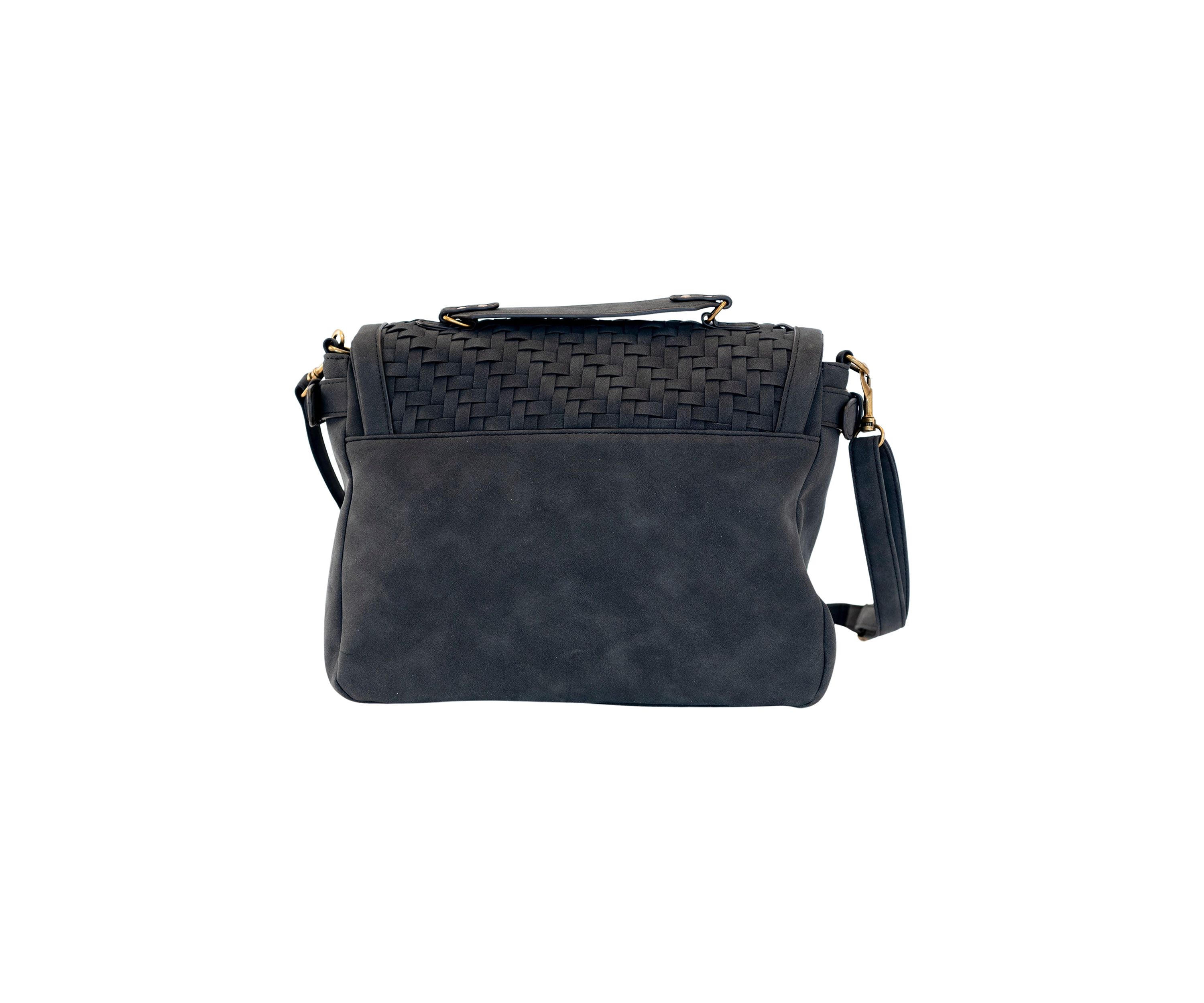 Nubuck Woven Top Handle Crossbody