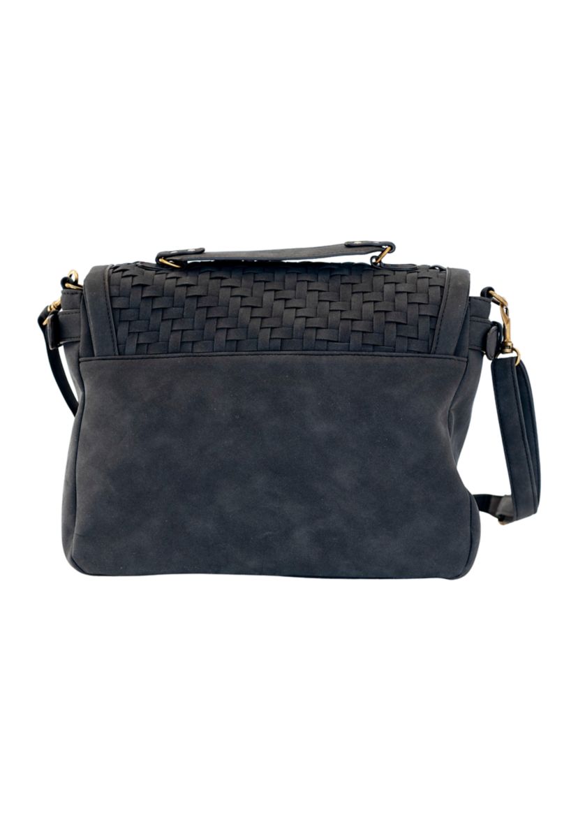 Nubuck Woven Top Handle Crossbody