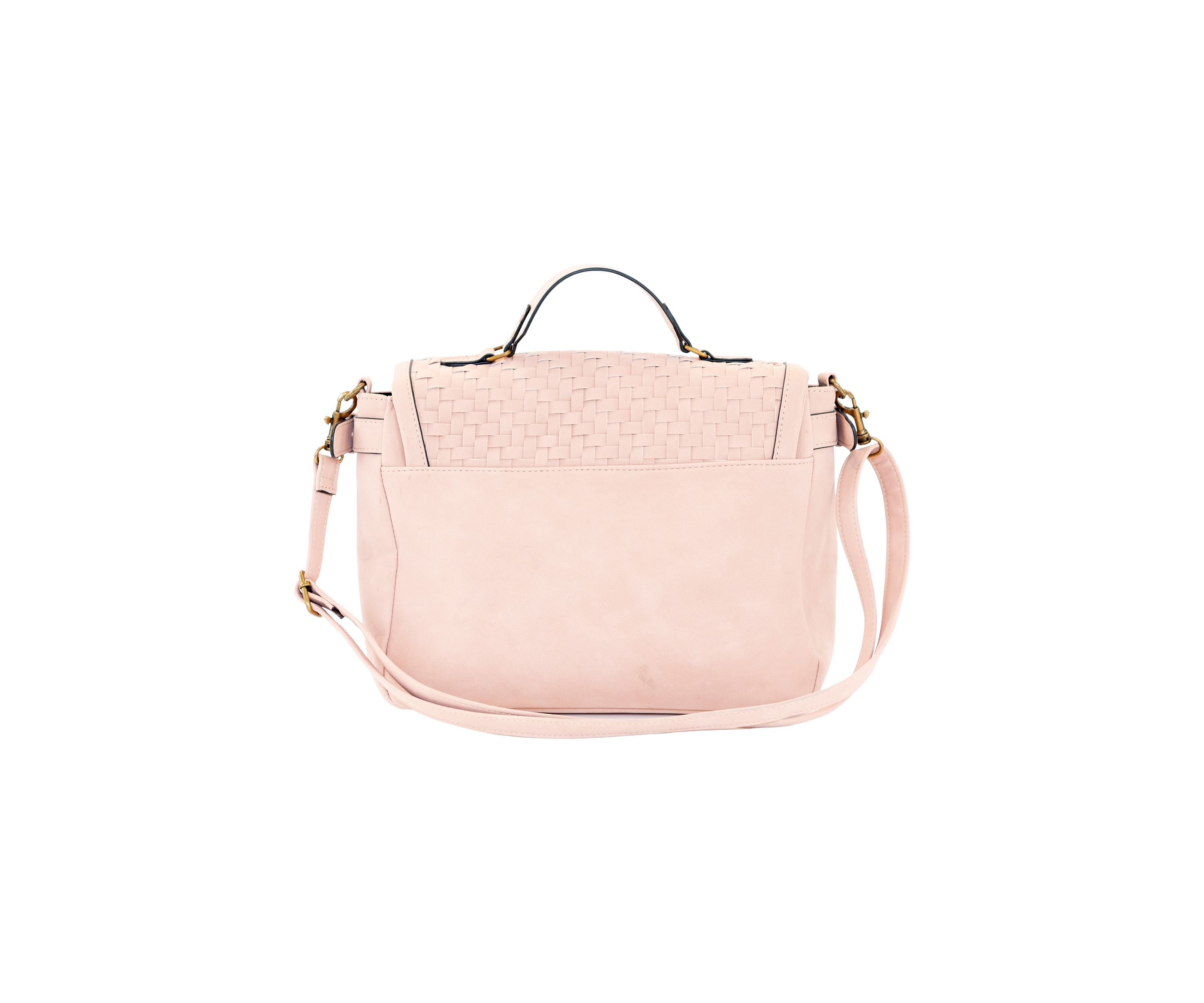 Nubuck Woven Top Handle Crossbody