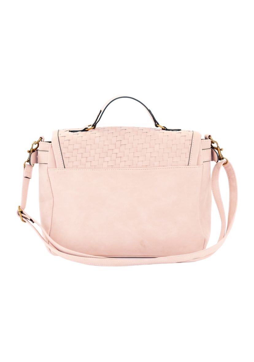 Nubuck Woven Top Handle Crossbody