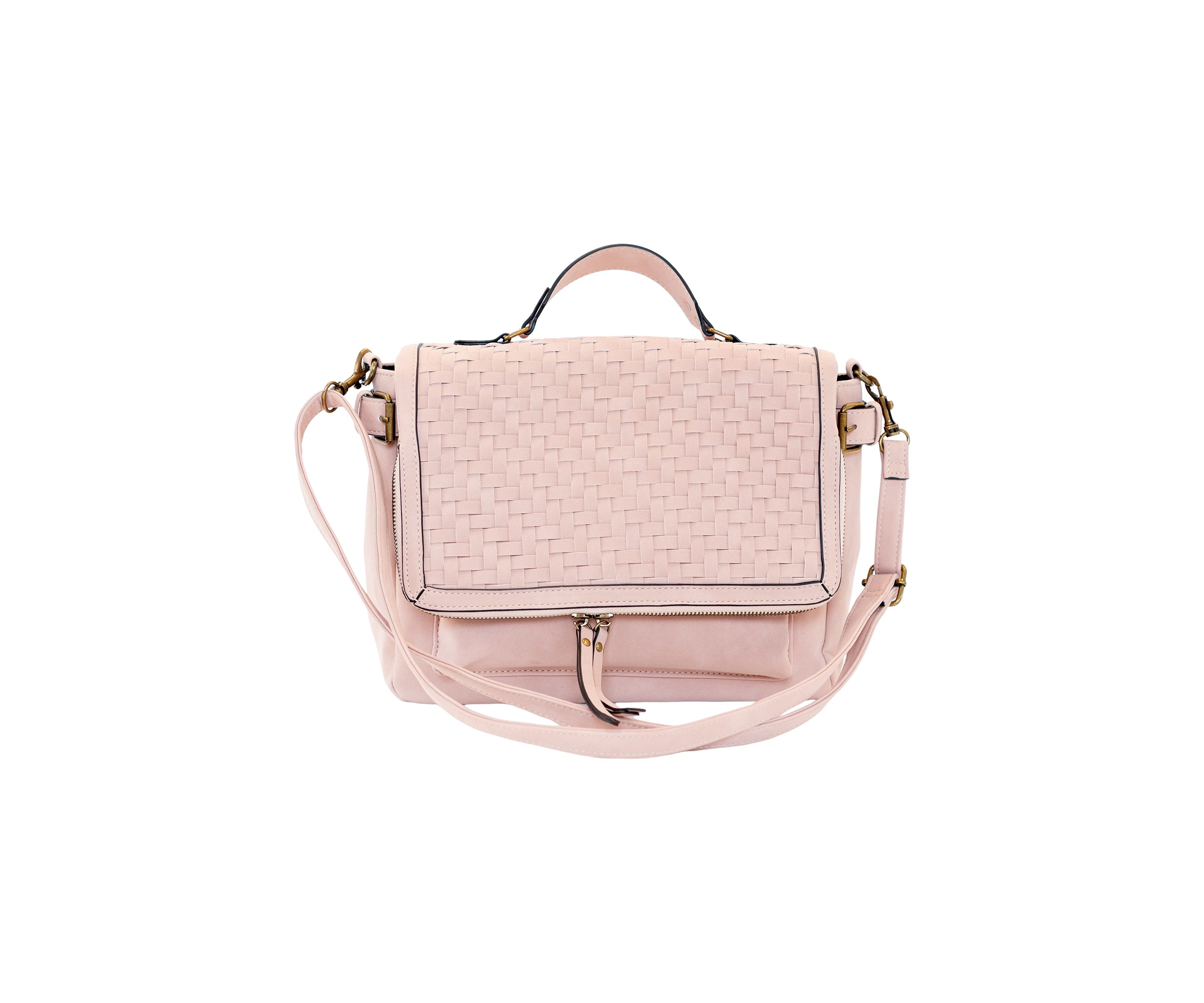 Nubuck Woven Top Handle Crossbody