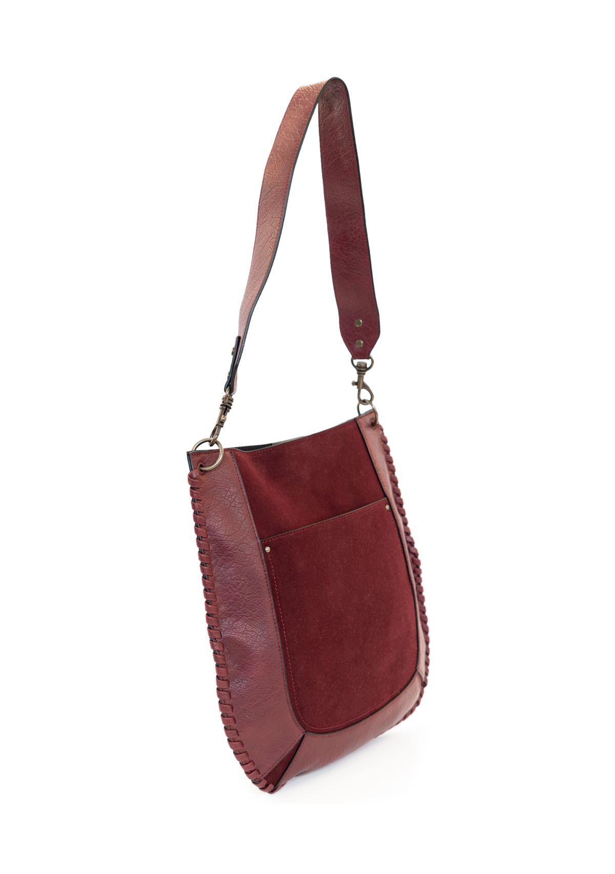 Whipstitched Hobo Bag