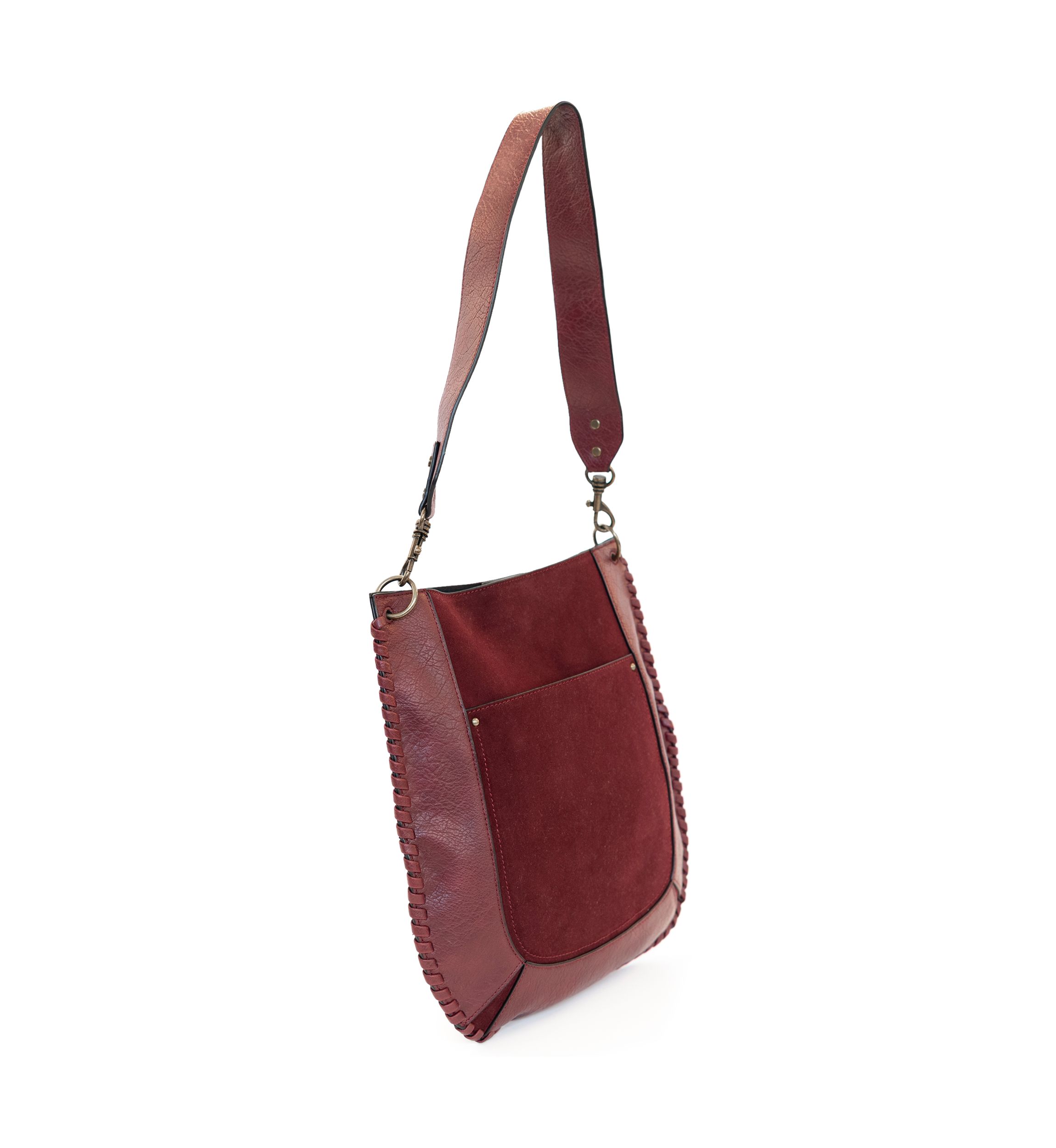 Whipstitched Hobo Bag