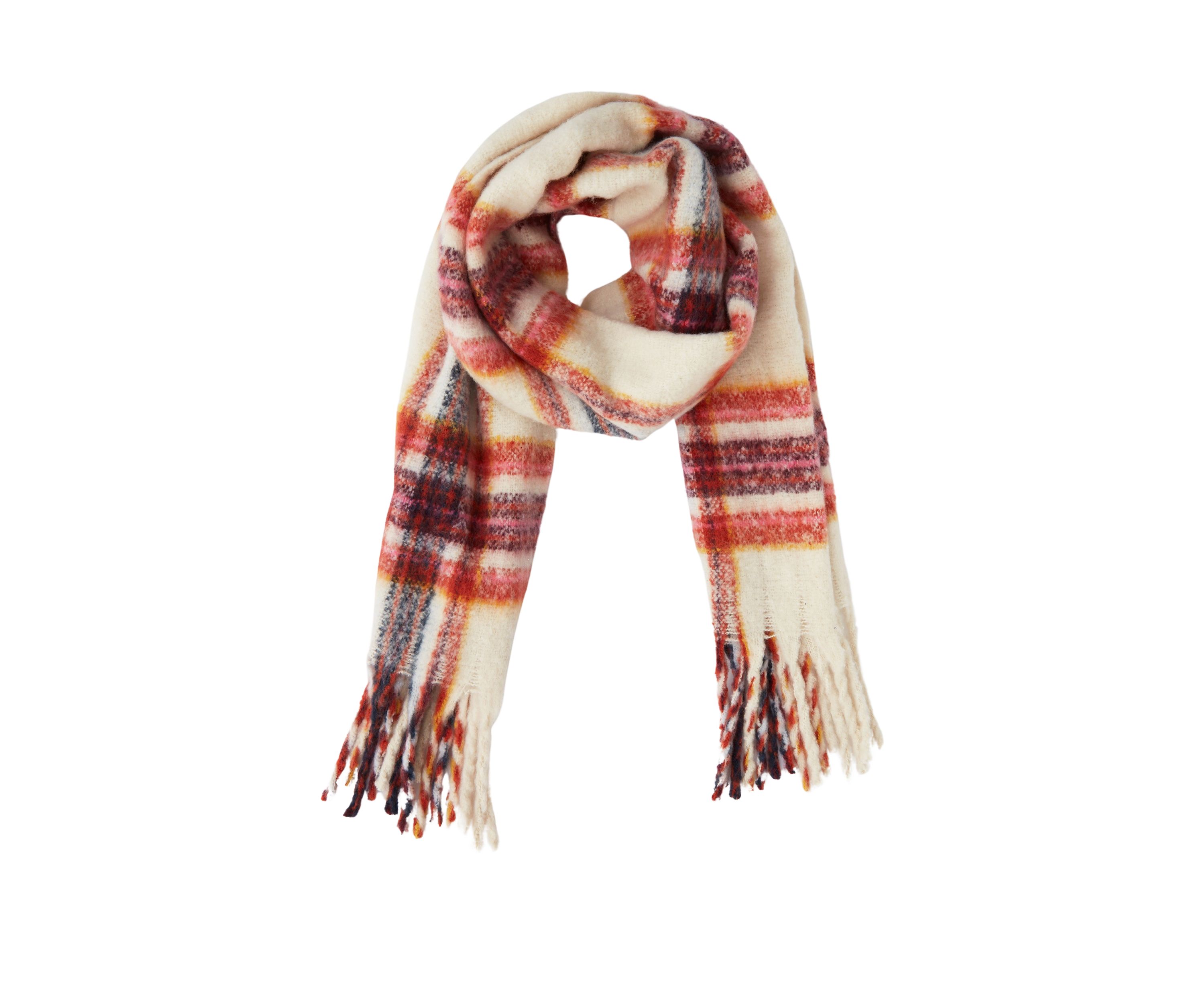 Womens Plaid Noodle Scarf