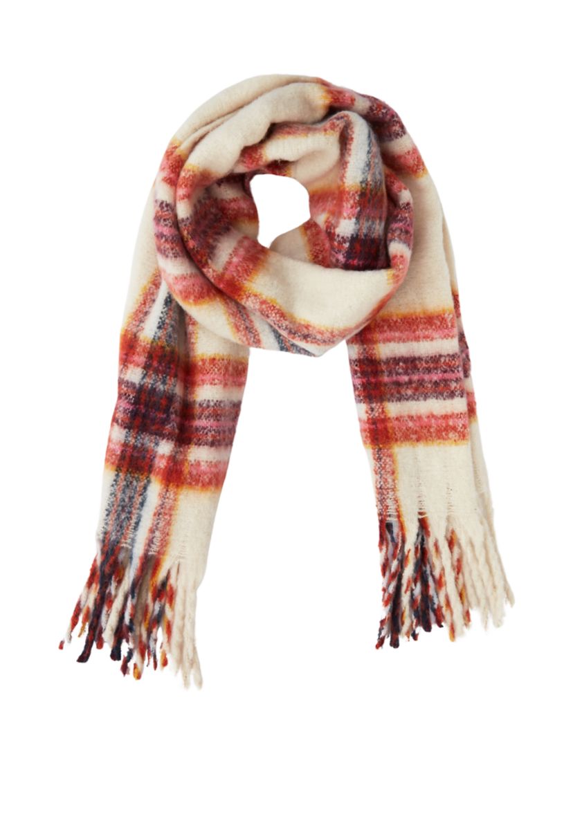 Womens Plaid Noodle Scarf