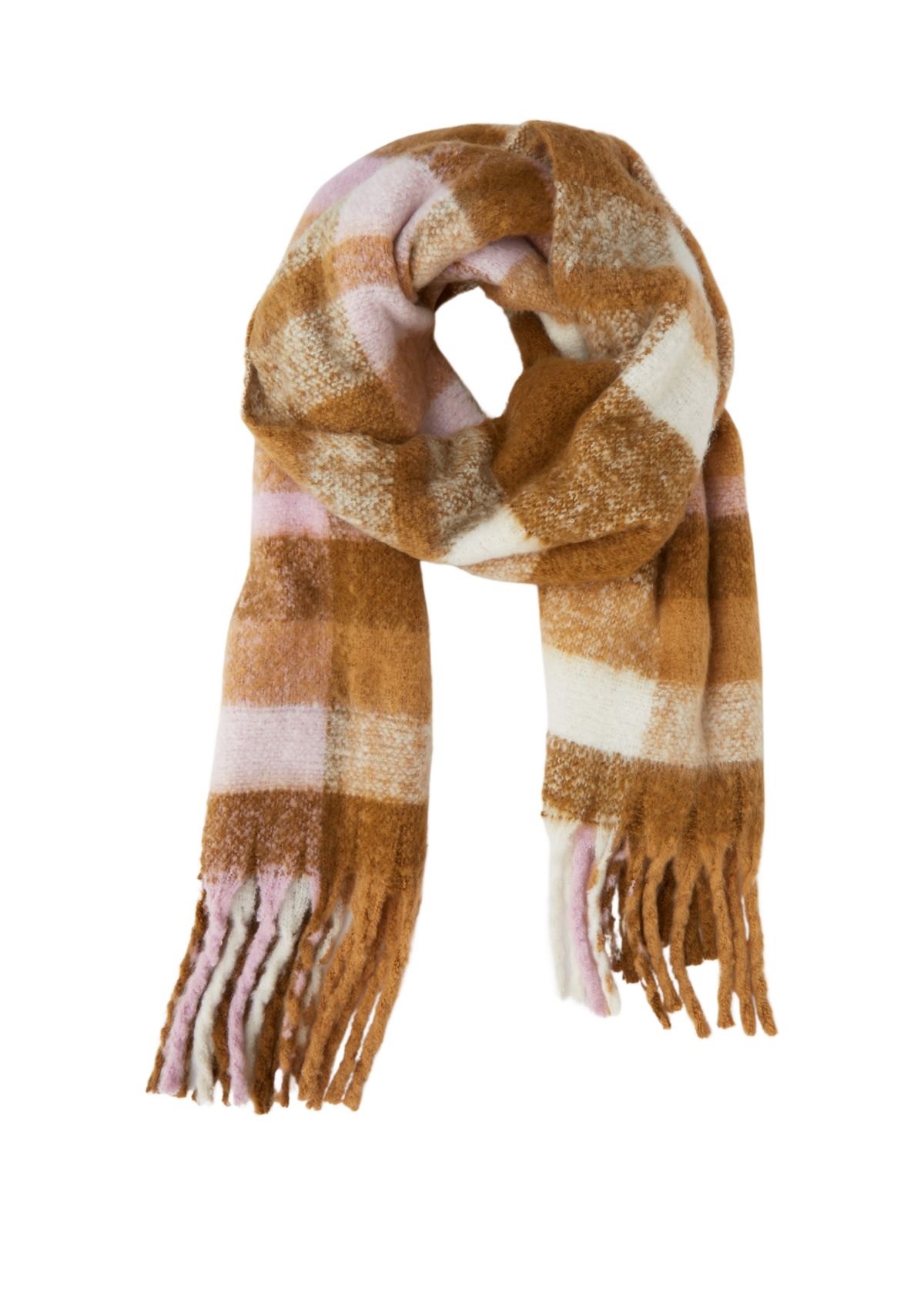 Womens Plaid Noodle Scarf