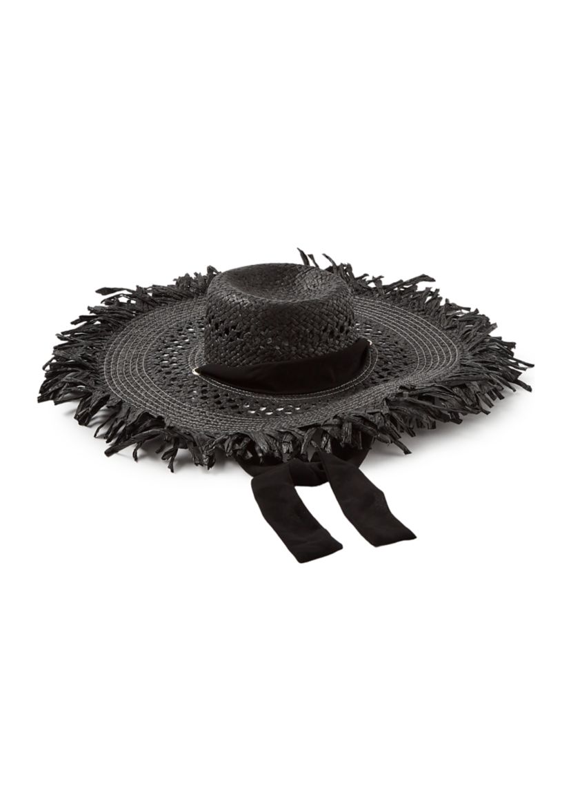 Frayed Oversized Floppy Hat