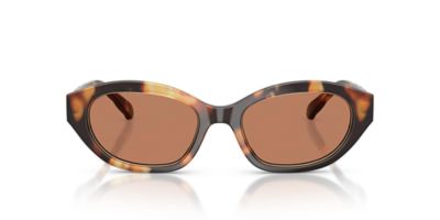 Tory Burch Women's TY7232U Oval 52mm Sunglasses, Brown