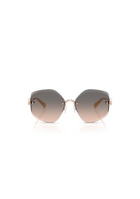 Tory Burch Women's TY6111 Round frame 58mm Sunglasses, Brown