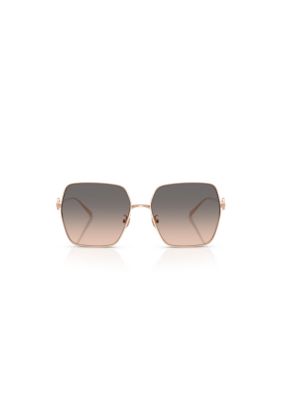 Tory Burch Women's TY6118D Square 58mm Sunglasses, Brown