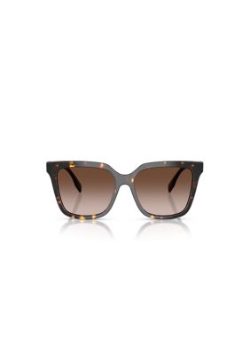 Tory Burch Women's TY7212D Square 56mm Sunglasses, Brown