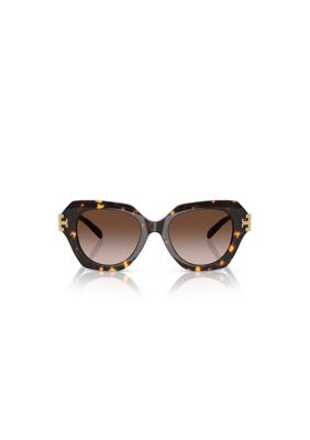 Tory Burch Women's TY7215U Cat eye 51mm Sunglasses, Brown