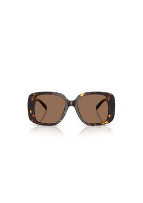 Tory Burch Women's TY7223U Square 53mm Sunglasses, Brown