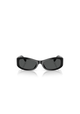 Tory Burch Women's TY7229U Rectangle 55mm Sunglasses, Grey